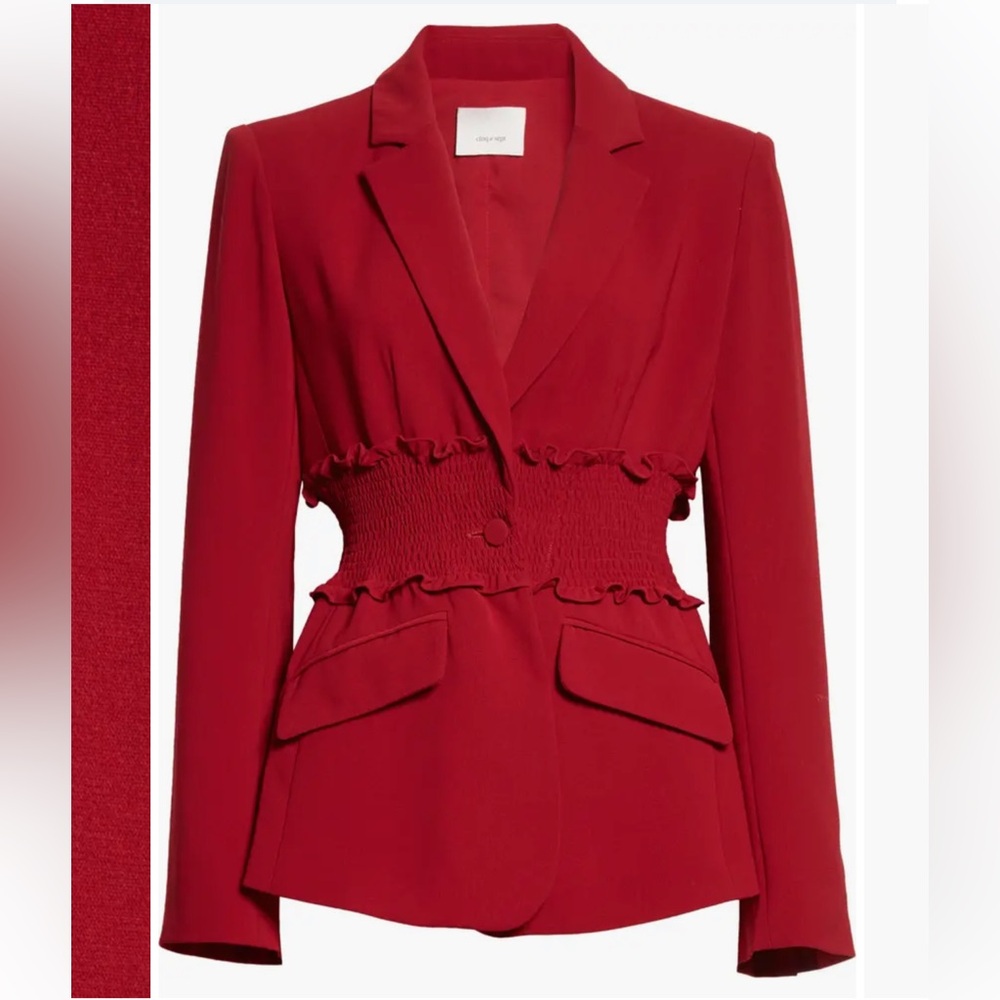 Cyndi Smocked Crepe Blazer - Picture 8 of 8